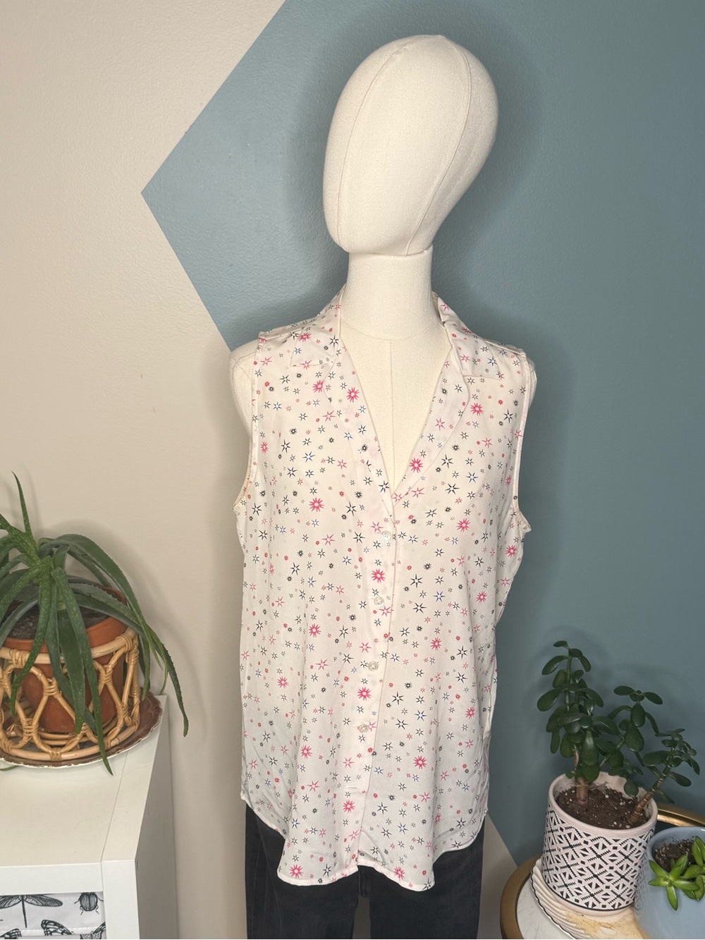 Equipment Femme Silk Celestial Star Print Blouse Small - Picture 2 of 11